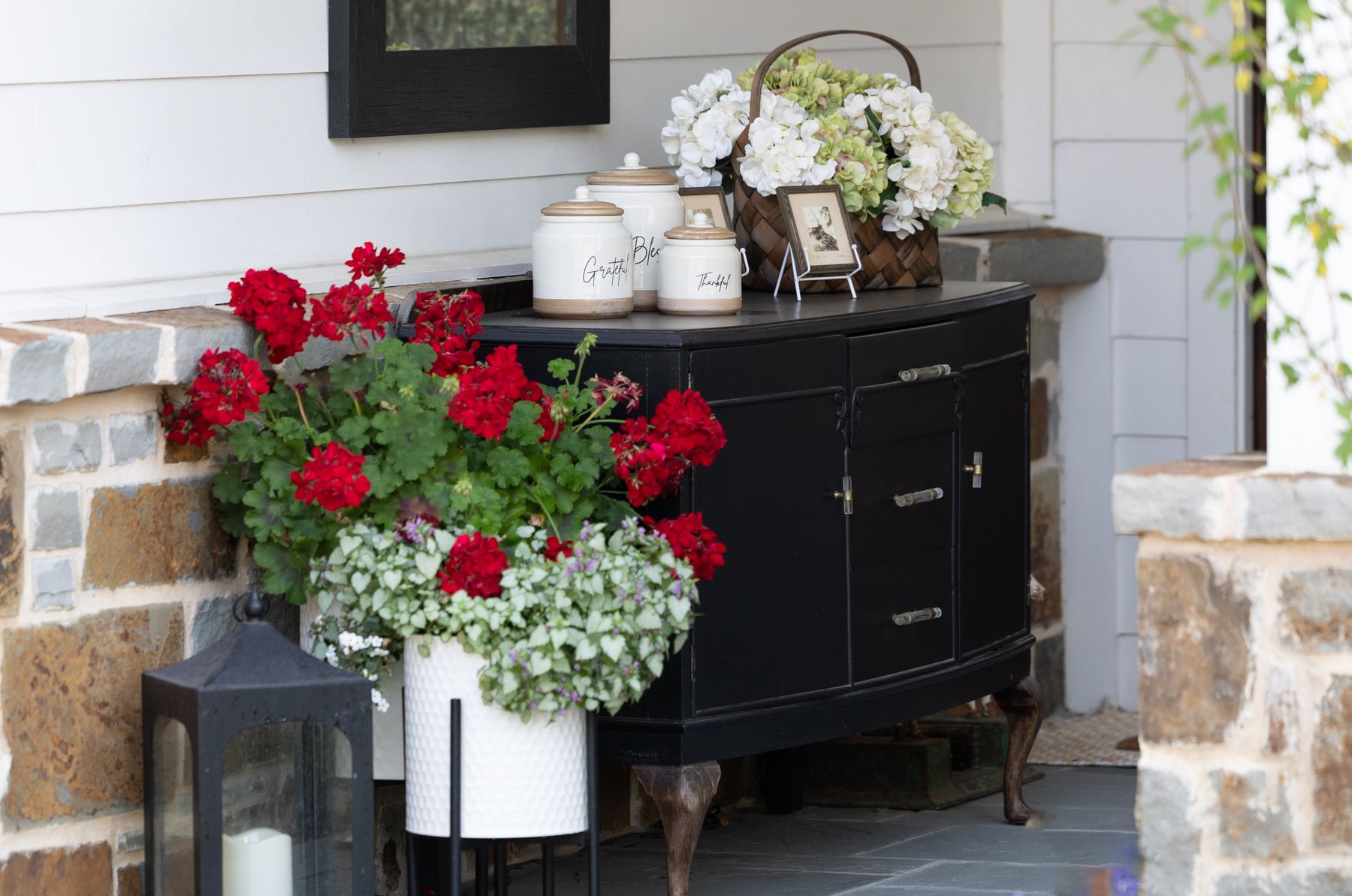 Kraemer Residence Hutch and Geraniums